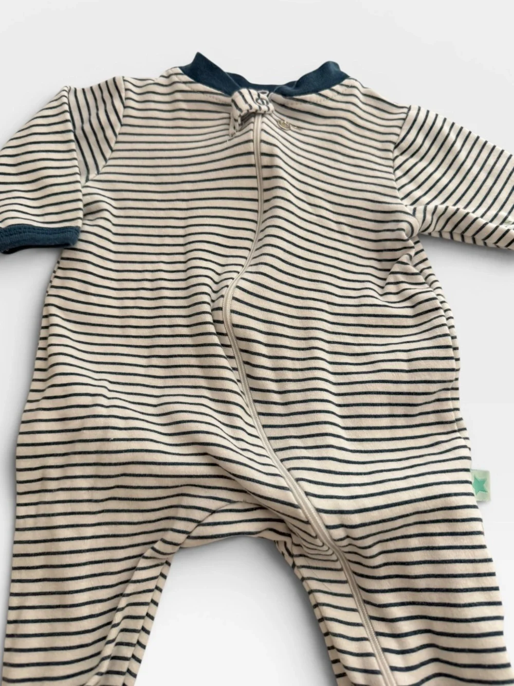 Millie & Myles Striped Zip Footie — 0-3M